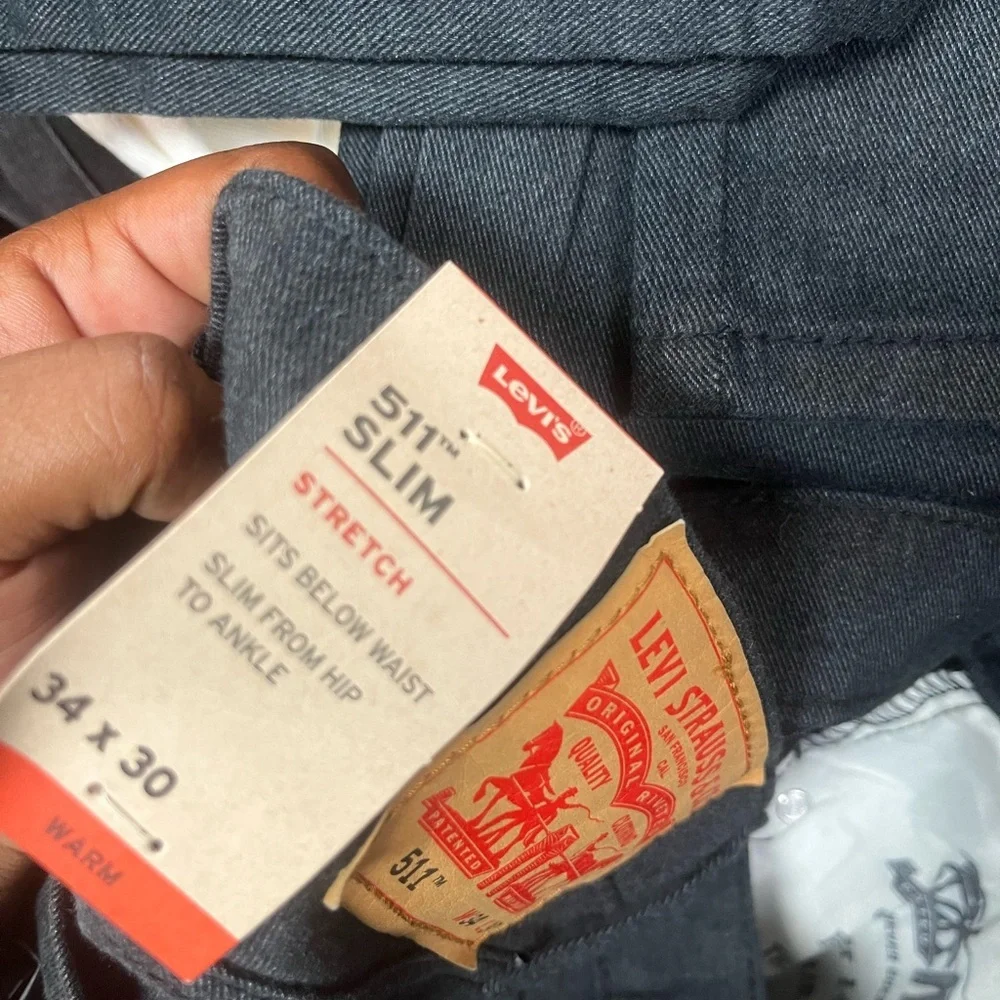 Sz Various Levi's Men's Dark blue warm denim Slim Jeans 511